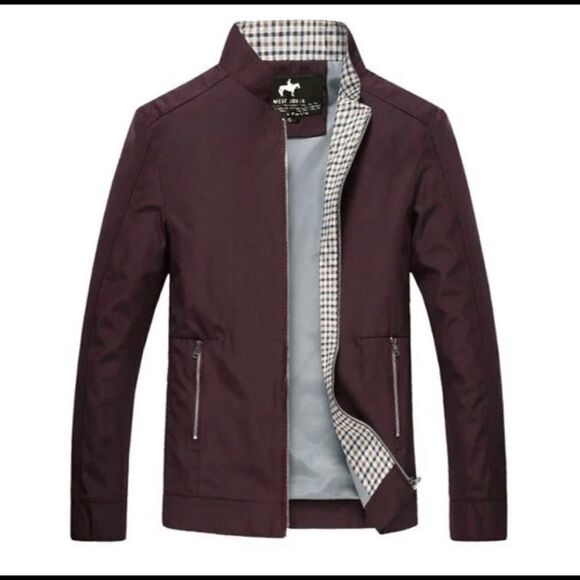 WEST LOUIS Men’s Slim Fit XL Jacket Brown Zip Front NWT - Picture 1 of 12
